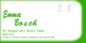 emma bosch business card